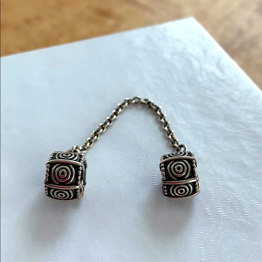 Pandora dreamer safety chain bracelet charms